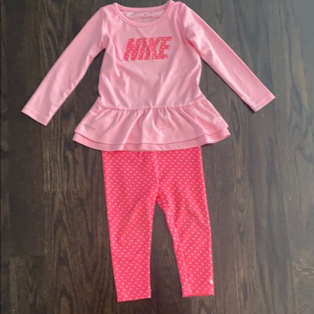 Pink Polka Dot Nike - 24 months